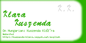 klara kuszenda business card